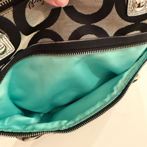 COACH•vintage #15331 poppy art glam Y2K jacquard tote bag EUC - Picture 10 of 12